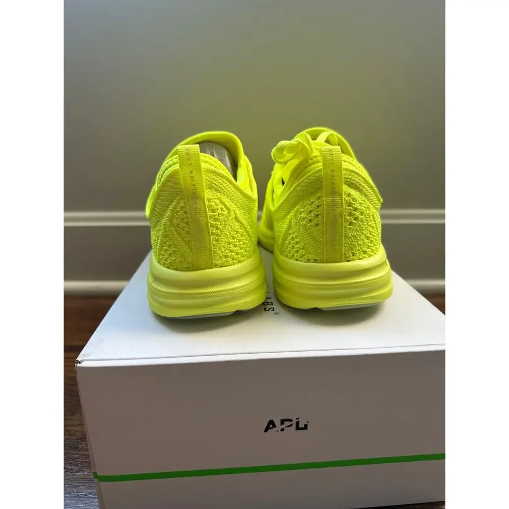 APL TechLoom Phantom Womens 8 Energy Clear Neon Yellow Green Sneakers New
